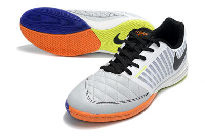 Nike Lunar Gato 2 IC Indoor & Futsal Soccer Shoes - White/Silver/Black
