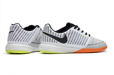Nike Lunar Gato 2 IC Indoor & Futsal Soccer Shoes - White/Silver/Black