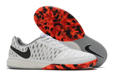 Nike Lunar Gato 2 IC Indoor & Futsal Soccer Shoes - White/Black/Red
