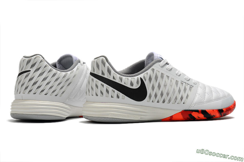 Nike Lunar Gato 2 IC Indoor & Futsal Soccer Shoes - White/Black/Red 6