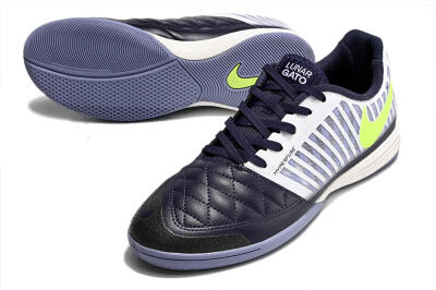 Nike Lunar Gato 2 IC Indoor & Futsal Soccer Shoes - Black/White/Yellow