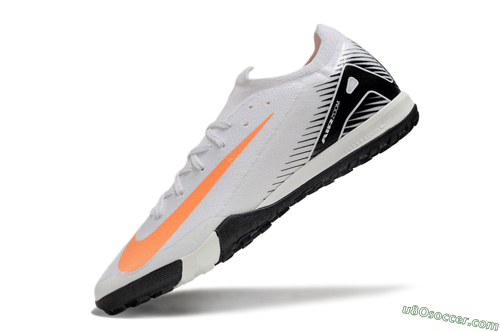 Nike Air Zoom Mercurial Vapor 16 Elite TF Artificial Turf Soccer Shoes - White/Black/Orange 4