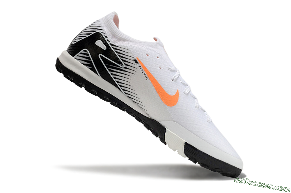 Nike Air Zoom Mercurial Vapor 16 Elite TF Artificial Turf Soccer Shoes - White/Black/Orange 5