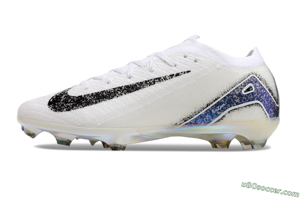 Nike Air Zoom Mercurial Vapor 16 Elite FG Firm Ground Soccer Cleats - White/Black/Blue/Gold 2