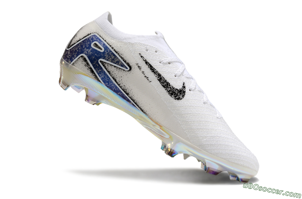 Nike Air Zoom Mercurial Vapor 16 Elite FG Firm Ground Soccer Cleats - White/Black/Blue/Gold 3