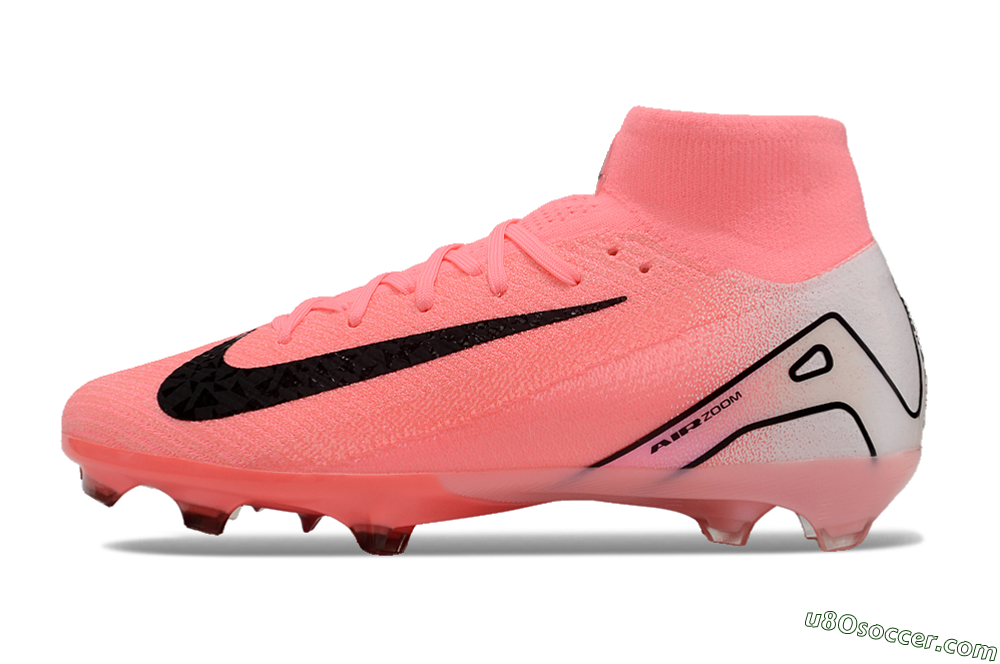 Nike Air Zoom Mercurial Superfly 10 FG Firm Ground Soccer Cleats - Pink/White/Black 2
