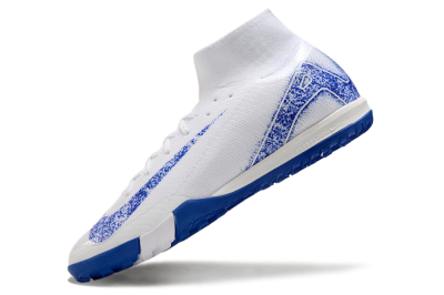 Nike Air Zoom Mercurial Superfly 10 TF Artificial Turf Soccer Shoes - White/Blue/Orange