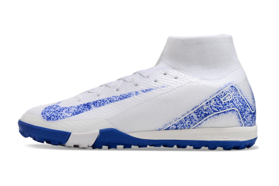 Nike Air Zoom Mercurial Superfly 10 TF Artificial Turf Soccer Shoes - White/Blue/Orange