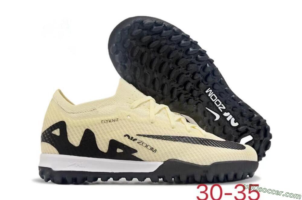 Nike Air Zoom Mercurial Vapor 15 Elite TF Artificial Turf Soccer Shoes - Beige/Black/White 1