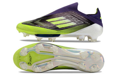 Adidas F50+ Lightstrike Pro Laceless FG Firm Ground Soccer Cleats - Purple/Yellow/White