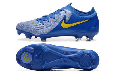 Nike Phantom Luna Elite FG Firm Ground Soccer Cleats - Blue/Silver/Yellow