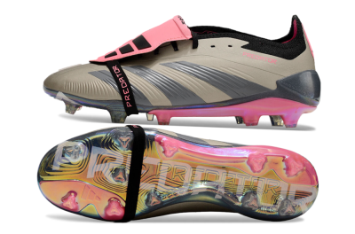 Adidas Predator Elite Foldover Tongue FG Firm Ground Soccer Cleats - Pink/Black/Silver/Gold