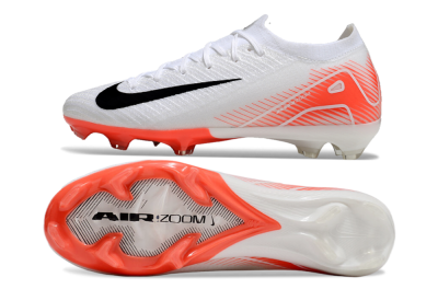 Nike Air Zoom Mercurial Vapor 16 Elite FG Firm Ground Soccer Cleats - White/Orange/Black