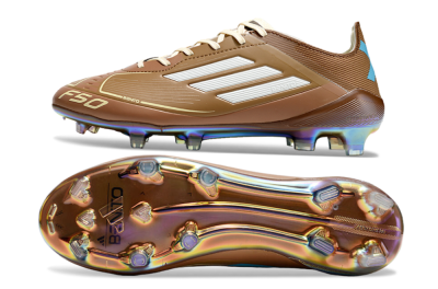 Adidas F50 Elite FG Firm Ground Soccer Cleats - Brown/White/Gold
