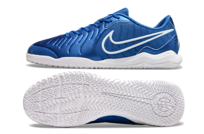Nike Tiempo Legend 10 Academy IC Indoor & Futsal Soccer Shoes - Blue/White