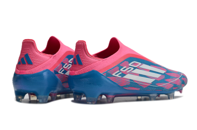 Adidas F50 Elite Laceless FG Firm Ground Soccer Cleats - Blue/Pink/White