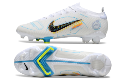 Nike Mercurial Vapor 14 Elite FG Firm Ground Soccer Cleats - White/Black/Yellow