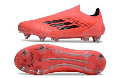 Adidas F50 Elite Laceless SG Soft Ground Soccer Cleats - Red/Black/Silver