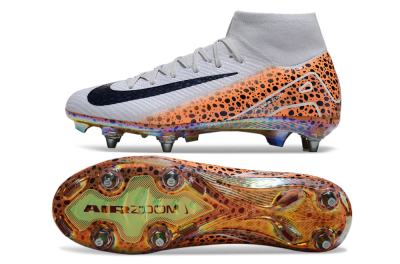 Nike Air Zoom Mercurial Superfly 10 Elite SG Soft Ground Soccer Cleats - Grey/Black/Leopard