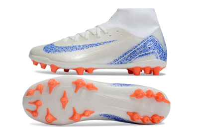 Nike Mercurial Superfly 10 Academy FG Firm Ground Soccer Cleats - White/Blue/Orange