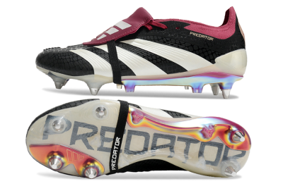 Adidas Predator Elite Foldover Tongue SG Soft Ground Soccer Cleats - Black/White/Red