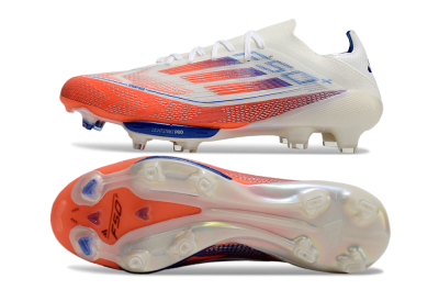 Adidas F50+ Lightstrike Pro FG Firm Ground Soccer Cleats - White/Red/Blue