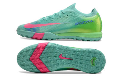 Nike Air Zoom Mercurial Vapor 16 Elite TF Artificial Turf Soccer Shoes - Jade/Pink/Blue