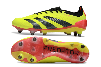 Adidas Predator 24 Elite SG Soft Ground Soccer Cleats - Yellow/Black/Red