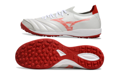 Mizuno Morelia Neo Sala M8 TF Artificial Turf Soccer Shoes - Beige/Red/White