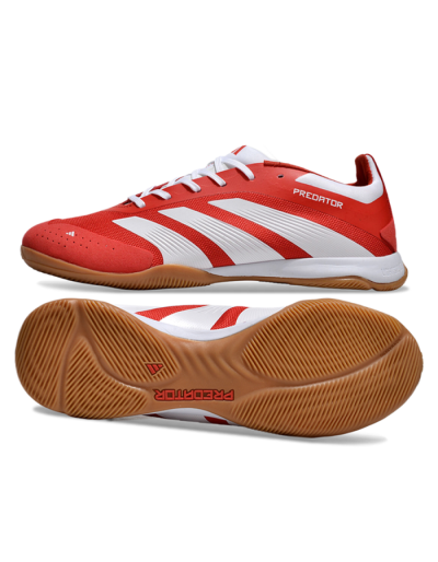 Adidas Predator 24 Elite IC Indoor & Futsal Soccer Shoes - Red/White/Brown