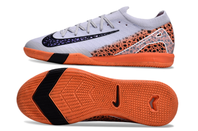 Nike Air Zoom Mercurial Vapor 16 Elite IC Indoor & Futsal Soccer Shoes - White/Black/Leopard
