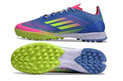 Adidas F50 Elite TF Artificial Turf Soccer Shoes - Blue/Pink/Yellow