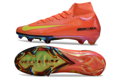 Nike Air Zoom Mercurial Superfly 10 Elite FG Firm Ground Soccer Cleats - Red/Yellow/Gold