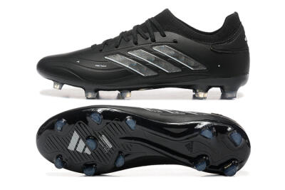 Adidas Copa Pure 2+ FG Firm Ground Soccer Cleats - Black/Silver/Blue