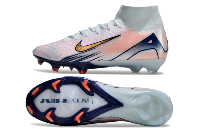 Nike Air Zoom Mercurial Superfly 10 Elite FG Firm Ground Soccer Cleats - Jade/Pink/Gold