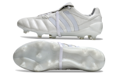 Adidas Predator Mutator Mania Tormentor Tongue FG Firm Ground Soccer Cleats - Silver/White
