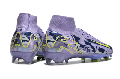 Nike Air Zoom Mercurial Superfly 10 Elite FG Firm Ground Soccer Cleats - Purple/Yellow/White
