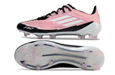 Messi x Adidas F50 Elite FG Firm Ground Soccer Cleats - Pink/Black/White