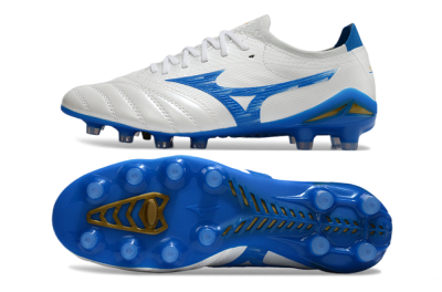 Mizuno Morelia Neo 4 FG Firm Ground Soccer Cleats - White/Blue