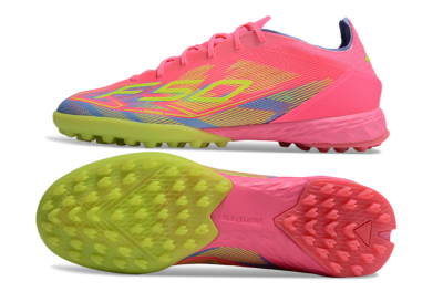Adidas F50 Pro TF Artificial Turf Soccer Shoes - Pink/Blue/Yellow