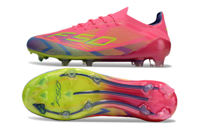 Adidas F50 Elite FG Firm Ground Soccer Cleats - Pink/Blue/Yellow