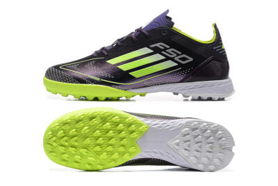 Adidas F50 Pro TF Artificial Turf Soccer Shoes - Purple/Yellow/White