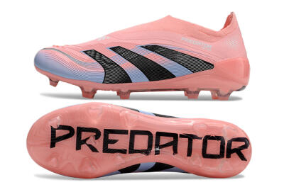 Adidas Predator Laceless Elite 25 FG Firm Ground Soccer Cleats - Pink/Blue/Black