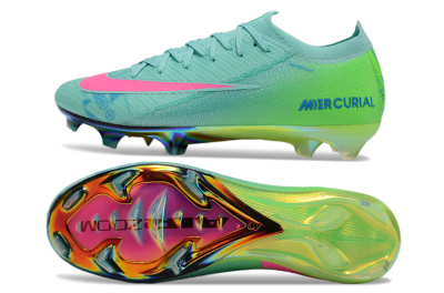 Nike Air Zoom Mercurial Vapor 16 Elite FG Firm Ground Soccer Cleats - Jade/Pink/Blue