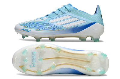 Messi x Adidas F50 Elite FG Firm Ground Soccer Cleats - Blue/Jade/White