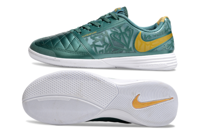 Nike Lunar Gato 2 IC Indoor & Futsal Soccer Shoes - Green/Yellow/White