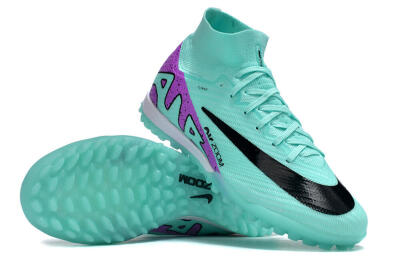 Nike Air Zoom Mercurial Superfly 10 Elite TF Artificial Turf Soccer Shoes - Jade/Black/Purple