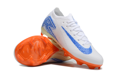 Nike Air Zoom Mercurial Vapor 16 Elite FG Firm Ground Soccer Cleats - White/Blue/Red