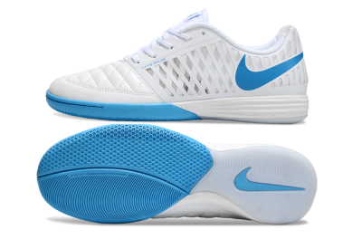 Nike Lunar Gato 2 IC Indoor & Futsal Soccer Shoes - White/Blue