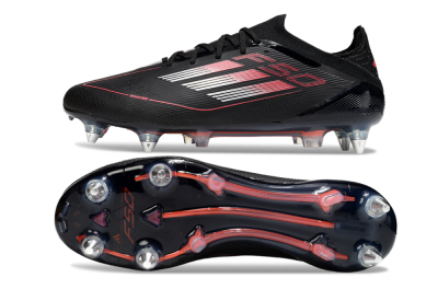 Adidas F50 Elite SG Soft Ground Soccer Cleats - Black/Silver/Red